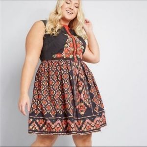 ModCloth A-Line Dress in Washed Black size 3X